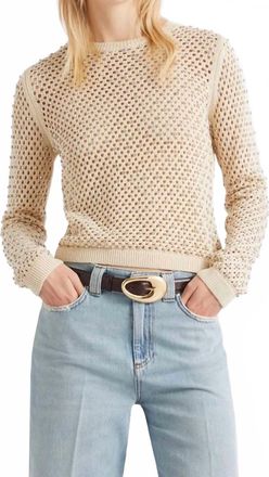 Marella Mlsarmony Cotton Sweater Top In Wool White