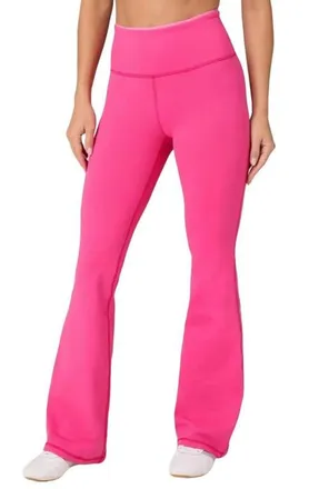 Fabletics Boost PowerHold High-Waisted Flare Pant in Pink Crush at Nordstrom, Size X-Large