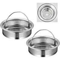OEM Juego De 2 Coladores De Fregadero, De Acero Inoxidable Con Asas, 7,7 Cm De Di&aacute;metro, F&aacute;ciles De Limpiar - Crezuo