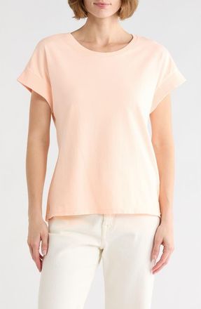 C&C California Cassandra Sunwashed Relaxed Cotton T-Shirt in Coral Pink at Nordstrom Rack, Size Medium