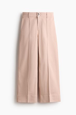 H&M Wide High Ankle Jeans - Helles Korallenrosa