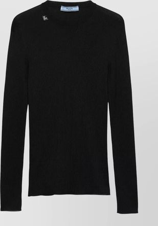 Prada wool knit sweater long sleeves crew neck