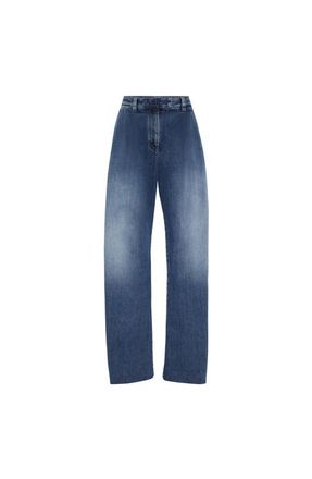 Brunello Cucinelli Loose Curved trousers in Denim at Nordstrom, Size 34 It