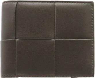 Bottega Veneta Khaki Leather Wallet (Bi-Fold) (Pre-Owned)