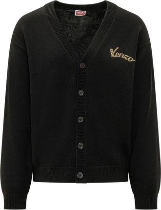 Kenzo Jumping Tiger Geborduurd Vest - Heren - Vesten - Zwart - S - Katoen - Truien & Vesten