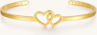 Mantra The Love Between A Mother And Daughter Knows No Distance - Heart Bracelet in Yellow Gold at Nordstrom