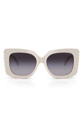 Jimmy Choo London 54mm Gradient Butterfly Sunglasses in Milk /Gradient Grey at Nordstrom