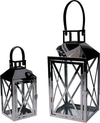 Vacchetti Vacchetti - Farol Cuadrado Metal Plateado 1-2 Cm19x19h42