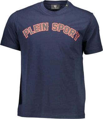 Plein Sport Tips 117 T-Shirt - Heren - Sportshirts - Blauw - L - Katoen - Fitness
