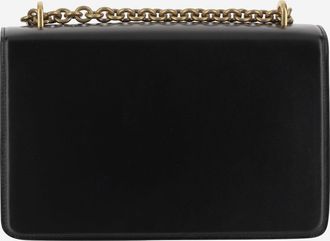 Valentino Garavani Womens Vain Leather Shoulder Bag Black Calfskin
