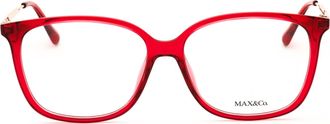 Max & Co. MO5104 Red Square-Frame Eyeglasses - Red