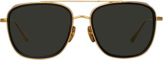 Linda Farrow JARVIS LFL1441 C1 Mens Sunglasses Gold Size 56