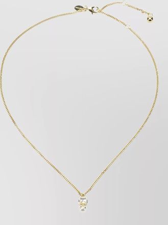 Jimmy Choo London pearl cube adjustable necklace