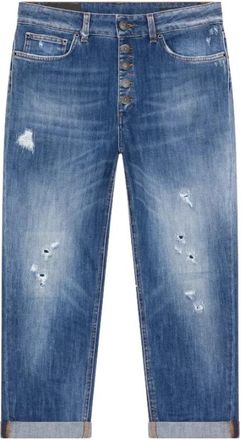 Dondup Losse Denim Stretch Jeans - Dames - Cropped Jeans - Blauw - W29 - Denim - Jeans