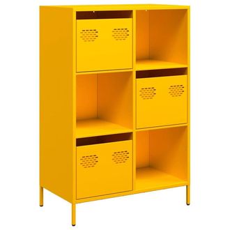 Berkfield Home Highboard Mustard Yellow 68x39x103.5 cm Steel