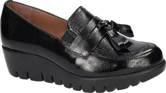 Wonders Schoenen, Dames, Zwart, 39 EU, Leer, C-33342 Loafer