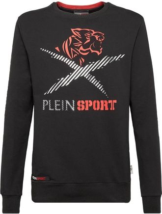 Plein Sport Heren, Sweatshirts & Hoodies, Zwart, Maat: 2XL Katoen