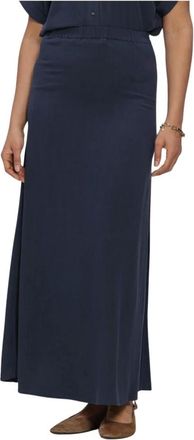 Selected Dames, Rokken, Blauw, Maat: M Linnen