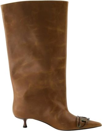 Diesel Dames, Schoenen, Bruin, Maat: 38 EU Leer