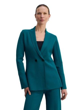 The Fold Somerton Sculpt Knit Blazer in Blue at Nordstrom, Size 12