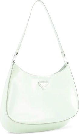 Prada Cleo Shoulder Bag Spazzolato Leather Medium hobo bag - Neutrals