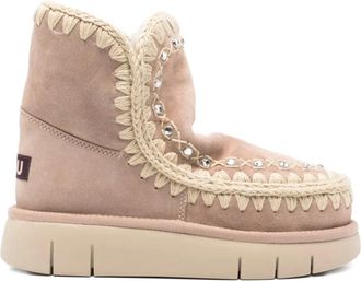 Mou strass-embellished crochet boots - Toni neutri