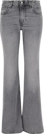 Haikure Grijze Wide Leg Katoen Denim Jeans - Dames - Flared Jeans - Grijs - W29 - Katoen - Jeans