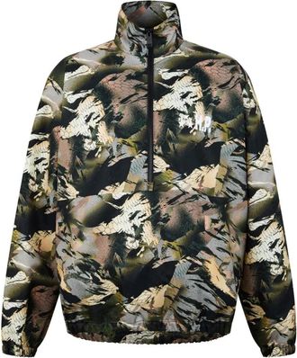 Heron Preston Camo Logo Tape Windbreaker Jacket - Heren - Zomerjassen - Veelkleurig - M - Nylon - Jassen
