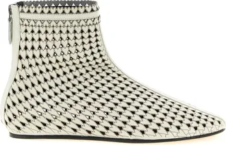 Isabel Marant Beige Calfskin Ankle Womens Boots
