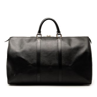 Louis Vuitton Black Epi Keepall 50