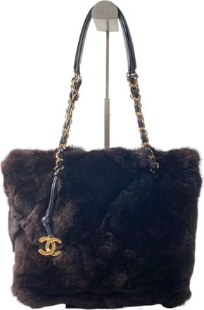 Chanel Black Gold Lapin Leather Tote Bag (Pre-Owned)