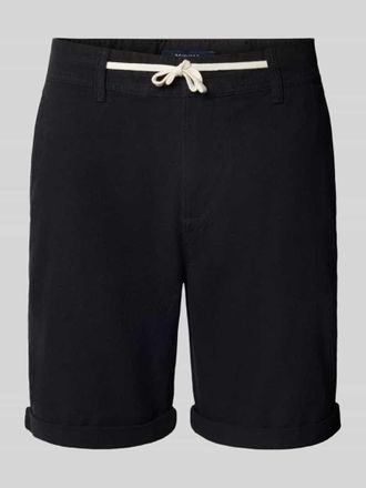 Mc Neal Regular Fit Leinenshorts mit Tunnelzug in Black, Gr&ouml;&szlig;e S