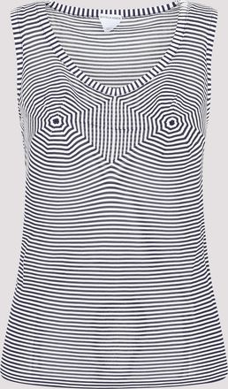 Bottega Veneta Womens Embroidered Viscose Tank Top - White - Size X-Small