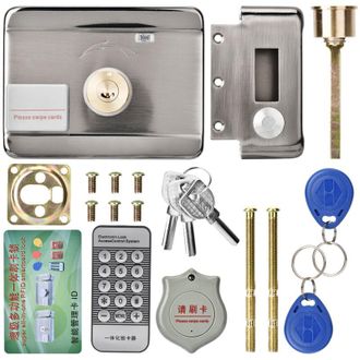 Elle Cerradura Electr&oacute;nica De 12 V - Cabezal De Doble Identificaci&oacute;n - Compatible Con Tarjeta Em/sm - Alarma Antigolpes - Aleaci&oacute;n De Zinc
