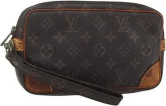 Louis Vuitton Pre-owned Clutches, female, Brown, Size: ONE SIZE Pre-owned Canvas Clutch