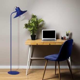 Tosel L&aacute;mpara para leer metal Alt.150cm azul Pantalla: azul