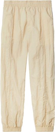 Burberry crinkled wide-leg track pants - men - Cotton/Polyamide - S - Neutrals