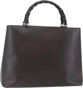Gucci Pre-owned Handbags, female, Brown, Size: ONE SIZE Pre-owned Vintage Leather Handbag