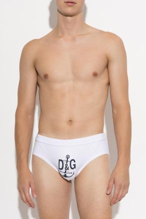 Dolce & Gabbana Swim Briefs, Mens, White