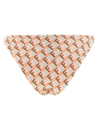 Fendi FF Waves Geometric Print Bikini Bottom - Multicolor