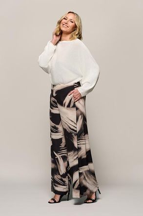 Mart Visser Aiden Print Broek Zwart / Off White Maxi