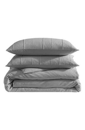 Vera Wang Tucks Jacquard Comforter & Sham Set in Medium /Dark Grey at Nordstrom Rack, Size Queen