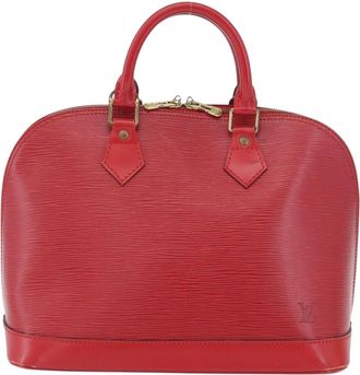 Louis Vuitton Alma Handbag Epi Leather Red Leather Handbag (Pre-Owned)