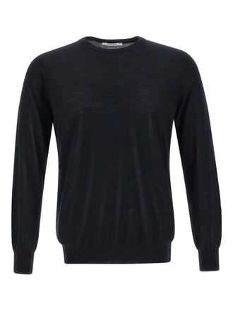 KANGRA long-sleeved crew-neck sweater - men - Wool - 52 - Black