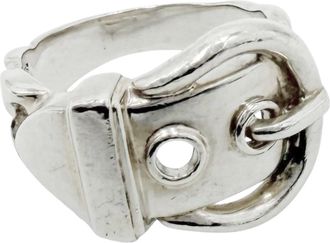 Herm&egrave;s Silver 925 Band Ring (Pre-Owned)
