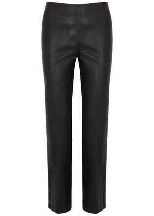 Day Birger Et Mikkelsen Day Birger ET Mikkelsen Madisson Black Leather Trousers - 44 (UK18 /xxl)