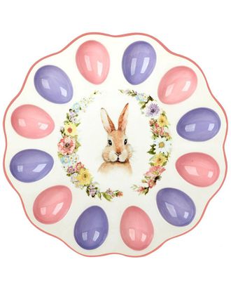 Certified International Easter Garden 3D Deviled Egg Plate