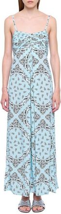Zadig&Voltaire Rippie Soft Bandana Print Maxi Dress in Bleu Oxford at Nordstrom, Size X-Small