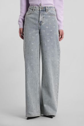 Self Portrait Jeans In Blue Cotton