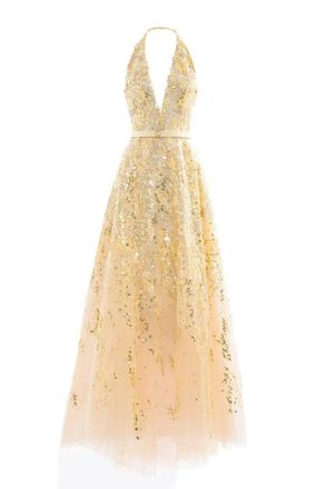 Saiid Kobeisy Embroidered Long Dress